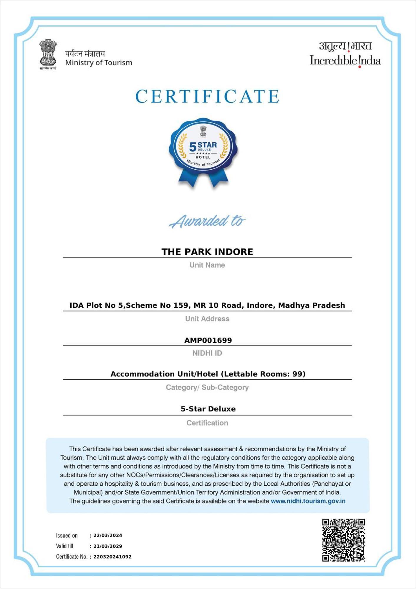 The Park Indore Exterior photo